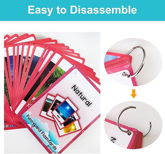 Lilias Natural Flash Cards, Toddler Learning Toys, Preschool Learning Toys, Homeschool Supplies, Learning Supplies for Kindergarten, 4.3 X 3.14 Inch, 23 Cards in Set