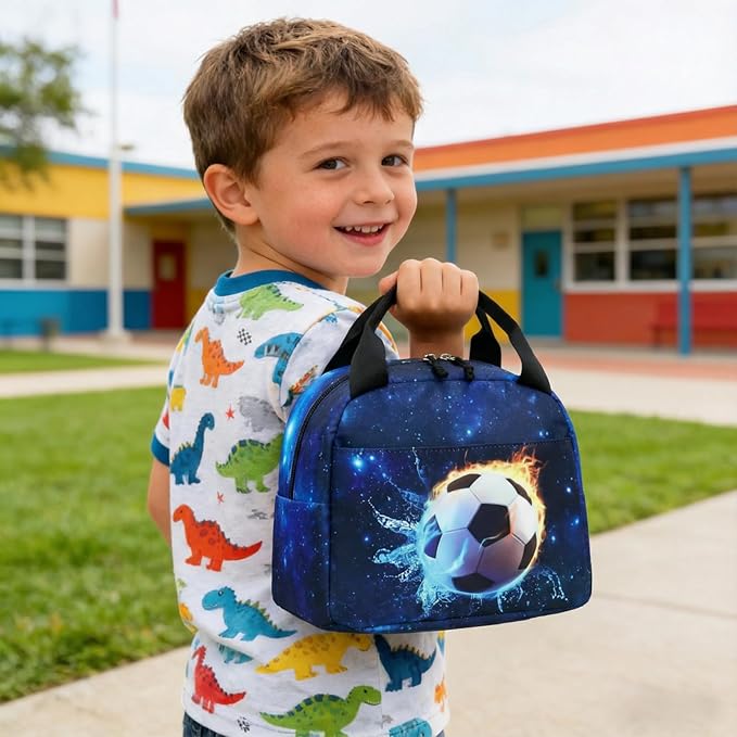 CAMTOP Boys Lunch Box Kids Insulated Lunch Bag Kids Cute Lunchbox for Boys Loncheras Para Niños