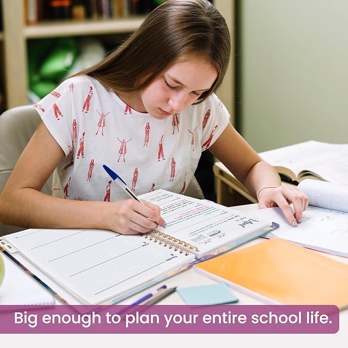 Academic Planner 2026-2027, Weekly and Monthly Calendar Book, July 2026 – June 2027, Hardcover Planner with Tabs, Perfect for Teachers, Students, Women & Men, A4 (8.5" x 11") - Blush Horizon