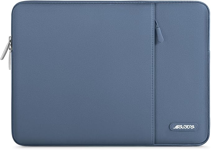 MOSISO Laptop Case 13 inch, Laptop Sleeve Compatible with MacBook Neo/Air/Pro 13 inch with A18/M5/M4/M3/M2/M1 Chip 2026-2016, Polyester Vertical Computer Sleeve Bag with Pocket, Steel Blue