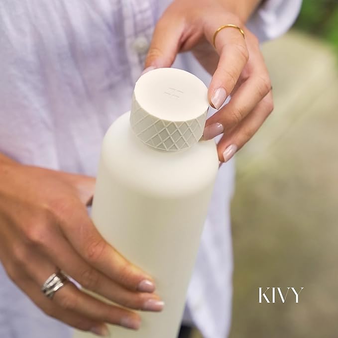 KIVY Slim Water Bottle 22oz [Lightweight & Shatterproof] - Reusable Tritan Water Bottle - Leak Proof Bottle for Women & Men - Water bottle no straw - Dishwasher Safe - BPA Free - Blue