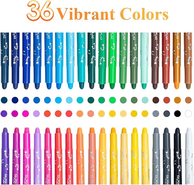 M&G 36 Colors Solid Tempera Paint Sticks, Washable Non-toxic, Quick Drying, Works Great on Paper Wood Glass Ceramic Canvas, Paint for artists