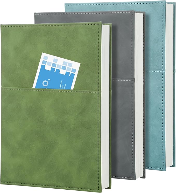 COMIX 3 Pack Lined Journals for Men Women, 240 Pages 5.6" x 8.3" Journaling Notebooks for Work & Note Taking, A5, College Ruled, Hardcover, Fits for Office School Home
