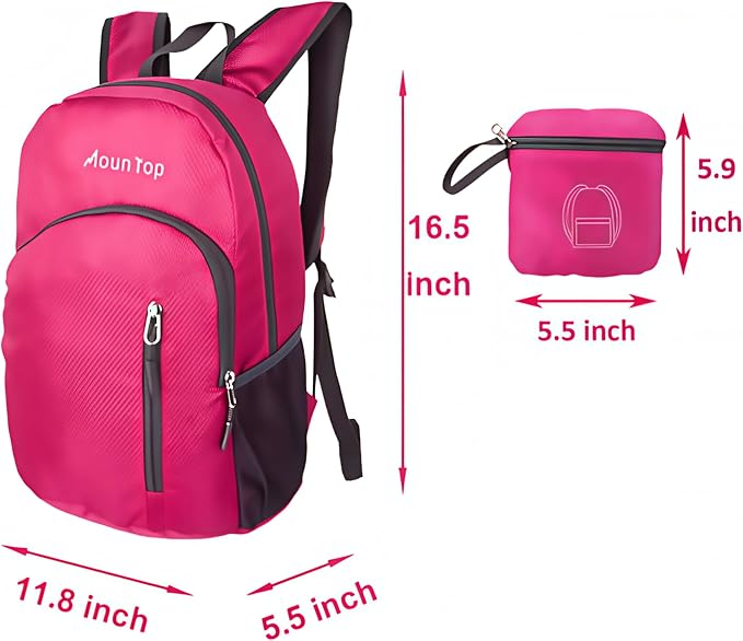 MounTop Outdoor Lightweight Foldable Water Resistant Backpack for Travel Hiking Riding