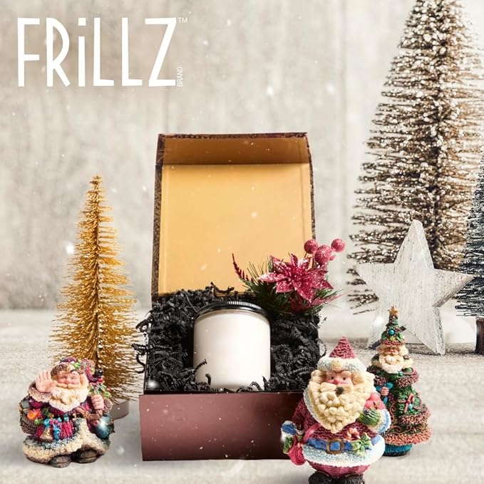 Frillz Crinkle Cut Paper Shred Filler for Baskets, Gifts, Packing and Protecting your Christmas, Holiday and other events (1 pound, Red and Lime Green)