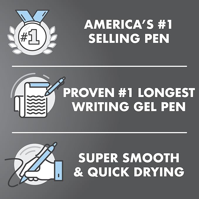 Pilot G2 Premium Refillable & Retractable Rolling Ball Gel Pens, Bold Point, Bold Gel Pens, 1.0 mm, Black Ink, 2-Pack