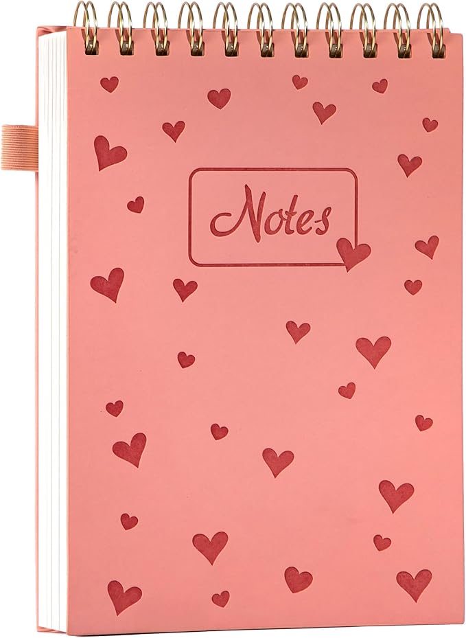 A5 Top Spiral Notebook,240 Pages Steno Pads College Ruled Journal Note Pad