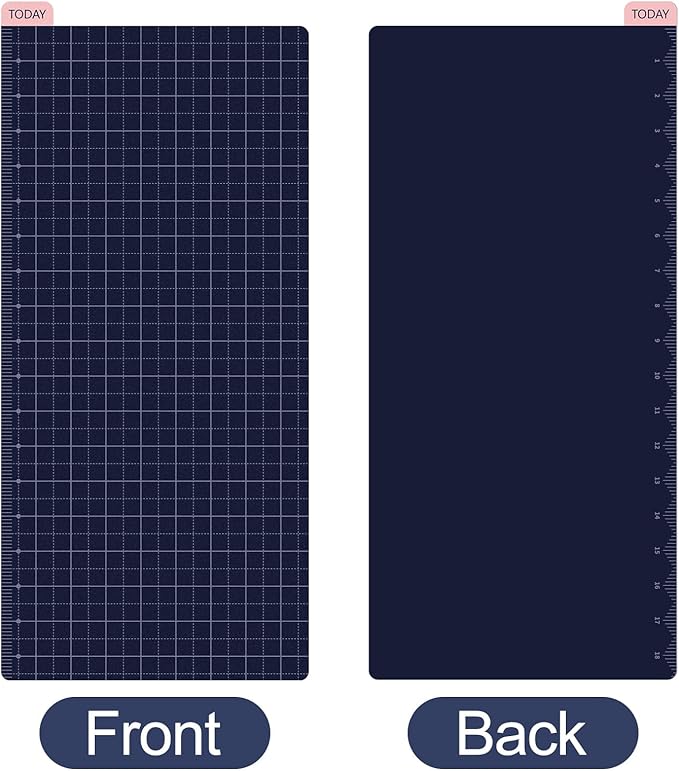 Thenshop 5 Pack Weeks Navy x Pink Pencil Board Reusable Notebook Accessory, Flexibility Layout Grids with Ruler Scale