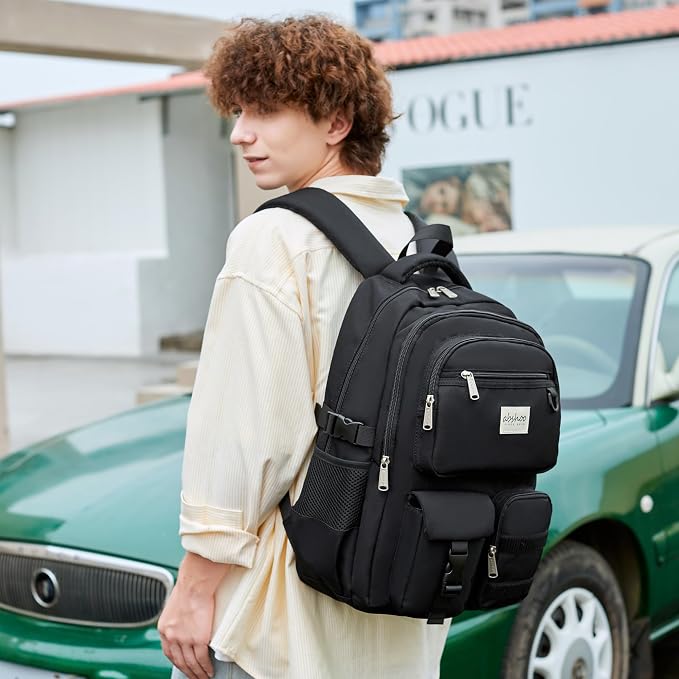abshoo Large Heavy Duty Backpack For School College Bookbag Casual Multi Pocket Travel Backpacks