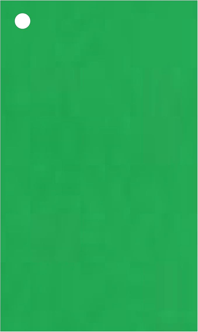 Colonial Cards: 150 Color Cardstock 3" x 5" Index Cards, Unruled with Corner 1-Hole Punched and 4 Binder Rings, Green