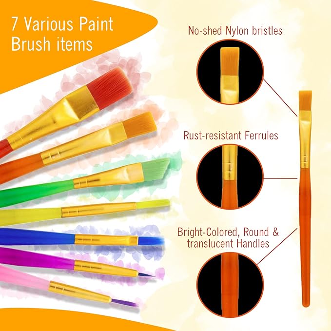 Watercolor Paint Set – 24 Watercolor Paint, 50 Sheets Water Color Paper Pad, 7 PaintBrushes for Kids – Complete Water Color Painting Kids Supplies Set, Gifting Bundle