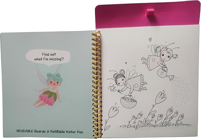 Magic Water Coloring Books for Children - Reusable Mess Free Water Reveal Art Kit with Water Pen, Travel Toys Easter Basket Stuffers for Kids Ages 3-12 Boys Girls Party Favors