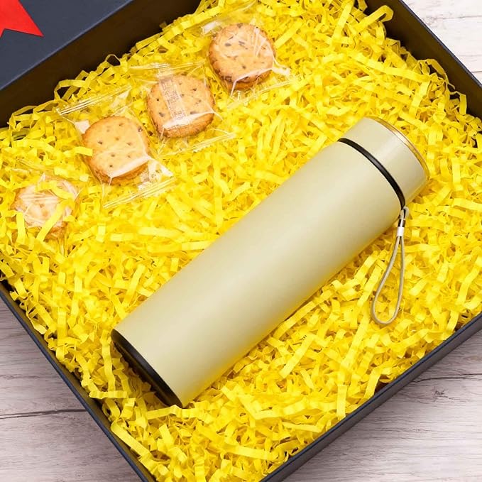 3LB Lemon Yellow Crinkle Cut Paper Shred Filler, Paper Shreds for Basket Fillers, Birthday, Gift Wrapping, Anniversary, Wedding, Halloween, Thanksgiving, Christmas Gift Decor Party Filler