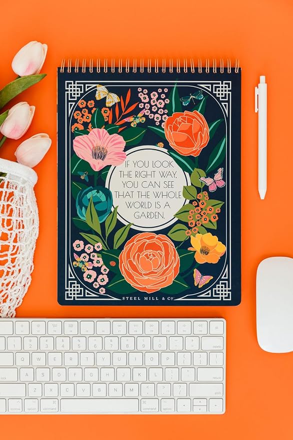 Steel Mill & Co. Large Top Spiral Notebook, The Secret Garden