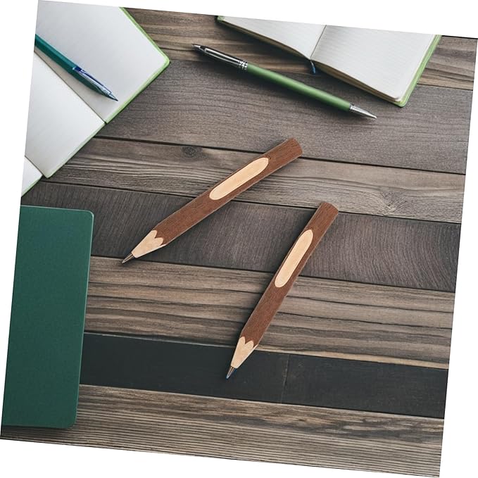 PRETYZOOM 10pcs Natural Wooden Ballpoint Pens 13cm Lightweight Biodegradable Tree Bark Design Convenient Writing Supplies for Office and Daily Use