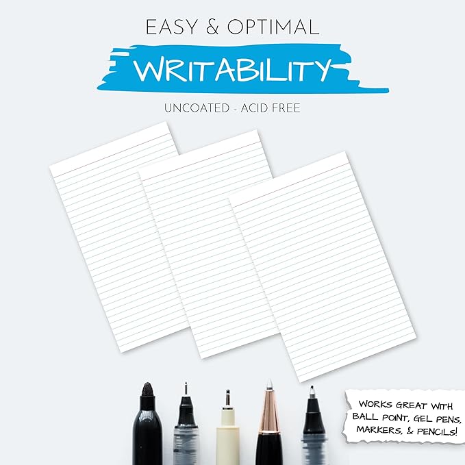 Home Advantage Vertically Ruled White Index Cards, Note Cards (5-x-8-inch)