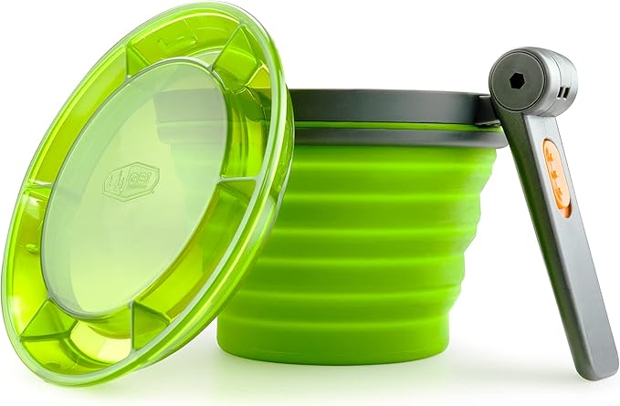 GSI Outdoors Fairshare Mug, 22 Ounce Collapsible Mug for Camping, Trail, Travel or Office - Green