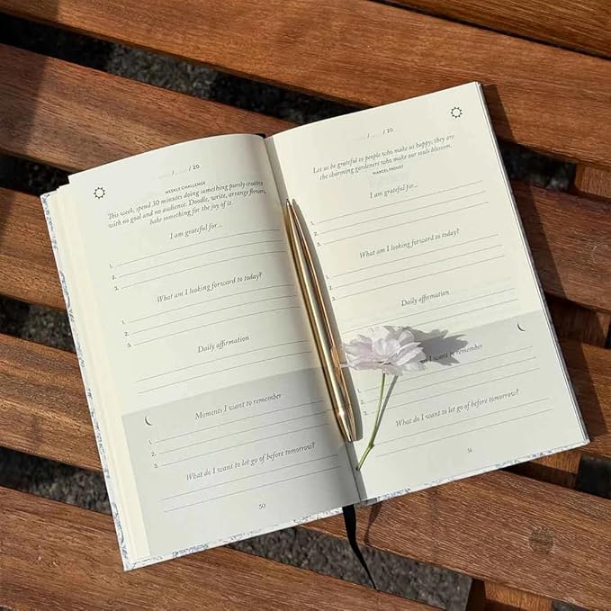 Intelligent Change Five Minute Journal For Mothers, Original Daily Gratitude Journal, Manifestation Journal for Mindfulness, Undated Daily Journal with Gold Foiling, Plastic-Free