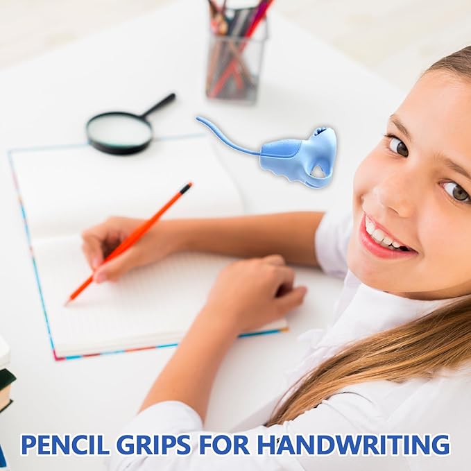 Kindergarten Pencil Grip - Silicone Ergonomic Writing Correction Tool, Training Pencil Holder for Hand Control, Early Learning Aid, School Necessities for Preschooler Toddler, Children Adults