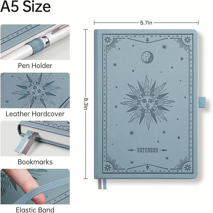 EMSHOI Blank Journal Notebook, 192 Pages, A5 Size (5.7'' x 8.3'')