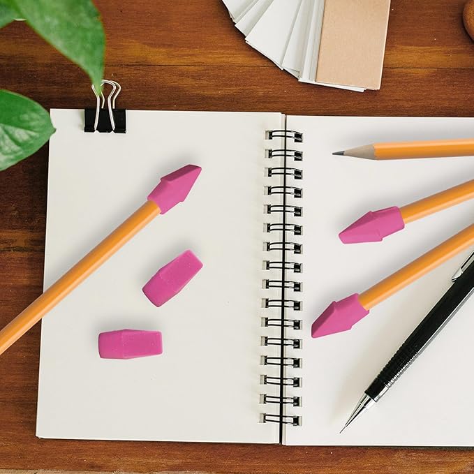 Pencil Top Erasers, 144 Count Pink Cap Erasers, Pink Eraser Tops, Pencil Toppers, Pencils Cap Eraser