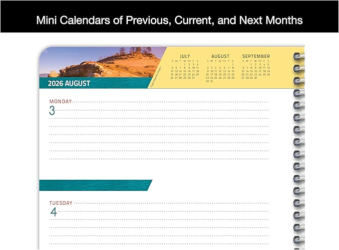 School Datebooks Student Planner for Teens 2026-2027 Academic Year, 5.5" by 8.5", dated format for busy schedules and routines, with Campus Cover