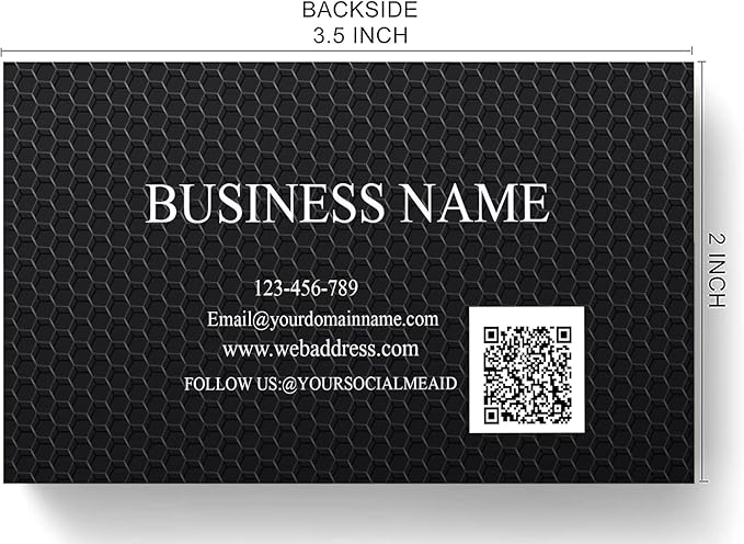 500 pcs Full Color Custom 2 Sides Printed Business Card Custom with Your Logo Two-Sided Design,Personalized Name Card, 3.5" x 2"Business Card No Additional Charge