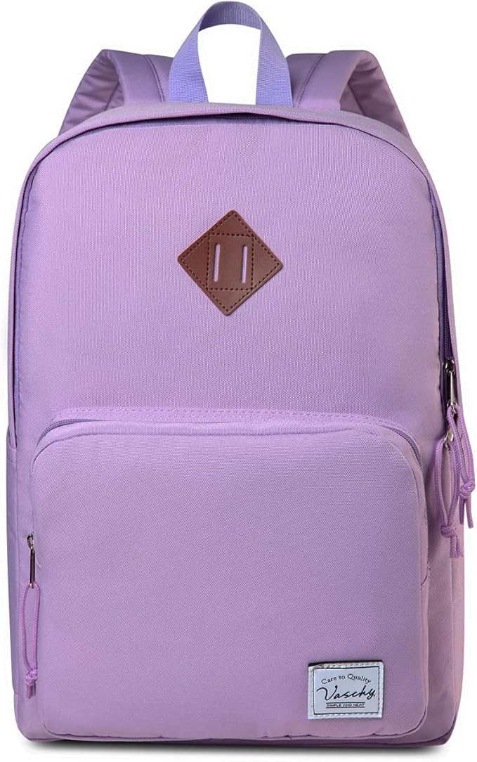VASCHY School Backpack, Ultra Lightweight Backpack for Women Bookbag for Kids Teen Boys Girls Purple