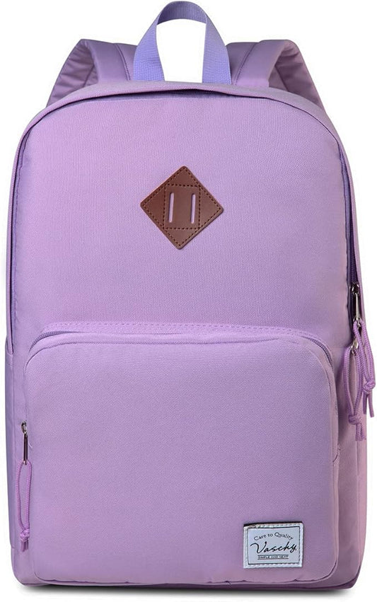 VASCHY School Backpack, Ultra Lightweight Backpack for Women Bookbag for Kids Teen Boys Girls Purple