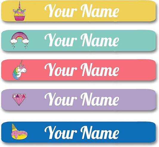 100 Pcs Personalized Labels for Kids School Supplies Waterproof, Custom Name Stickers Kids Labels for Travel, Daycare, Stationery