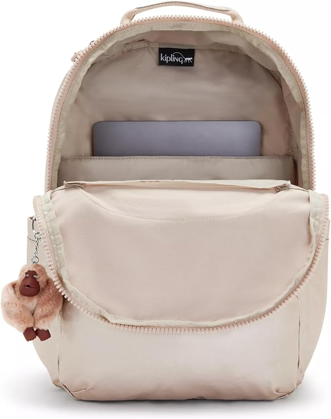 Kipling Women's Seoul 15" Laptop Backpack, Durable, Roomy with Padded Shoulder Straps, Built-In Protective Sleeve