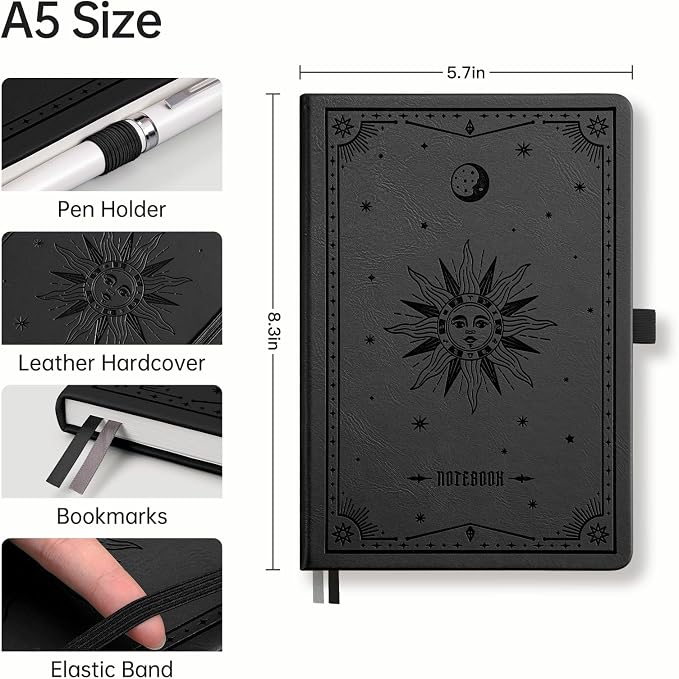 EMSHOI Graph Grid Journal Notebook, 192 Pages, A5 Size (5.7'' x 8.3'')