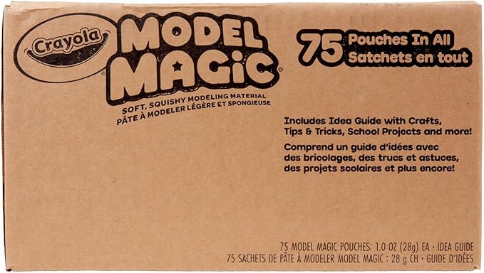 Crayola Model Magic - White (75ct), 1oz Modeling Air Dry Clay Alternative, Teacher Classroom Must Haves, Bulk School Supplies for Kids, 3+
