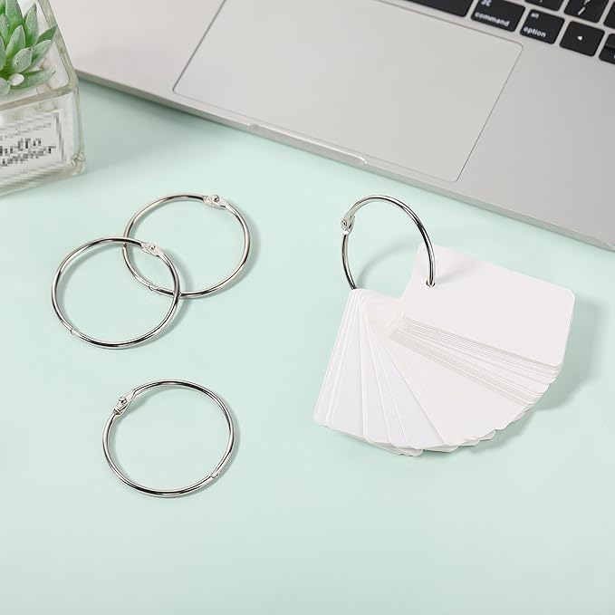 Mr. Pen- Loose Leaf Binder Ring, 2 Inch, 30 Pack, Metal Loose Leaf Binder Book Rings for Books and Index Cards, Scrapbook, Keychains, School, Home, Office, Silver