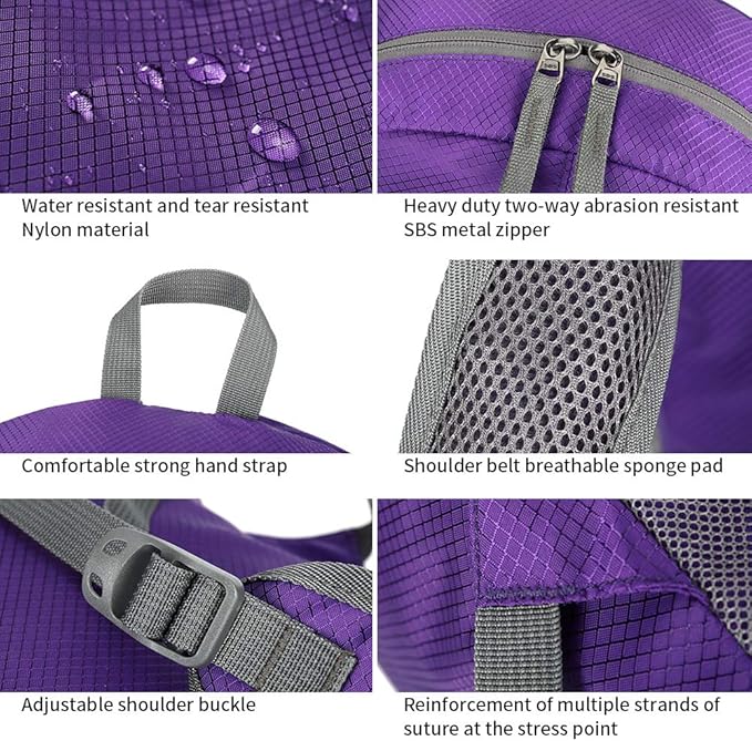 FENGDONG 35L Lightweight Foldable Waterproof Packable Travel Small Hiking Backpack Daypack for men women