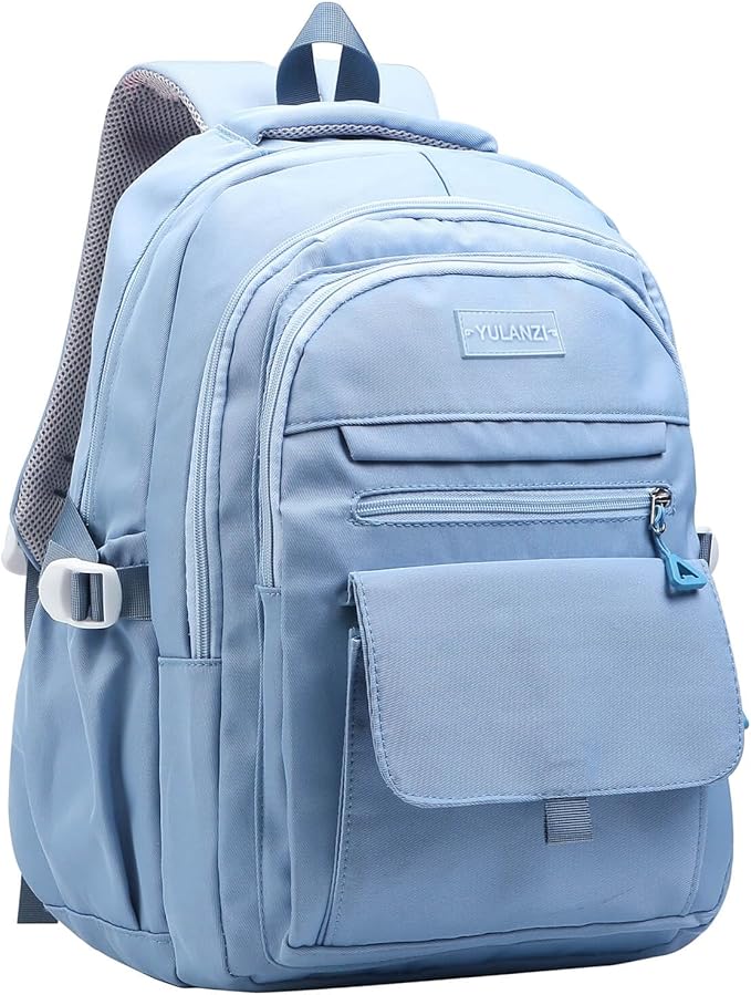 Phaoullzon Boys School Backpack for Girls, College Aesthetic Laptop Bookbag for Travel,Blue