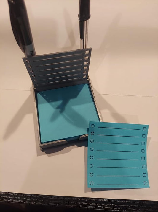 Sticky Note Holder w/Stencil (Gray)
