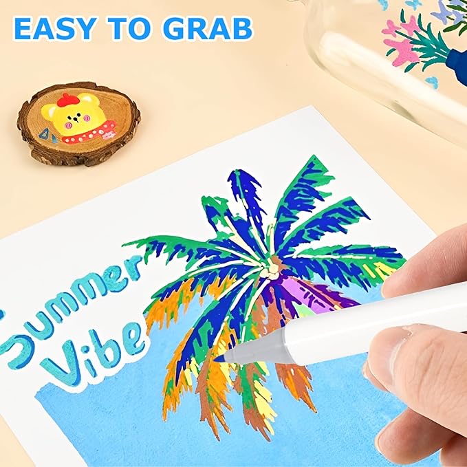 Marte Vanci Washable Markers for Kids, 36 Colors Dual Tip Markers with Carrying Case, Coloring Pens, Kids Marker Set for Coloring, School Art Supplies for Boys Girls