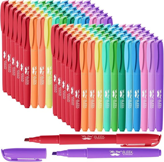 Mr. Pen- Highlighters, 144 Pack, Bulk Set, Assorted Colors, Chisel Tip, Quick-Dry, Smear-Resistant, Odorless Highlighters Bulk for School, Office & Journaling