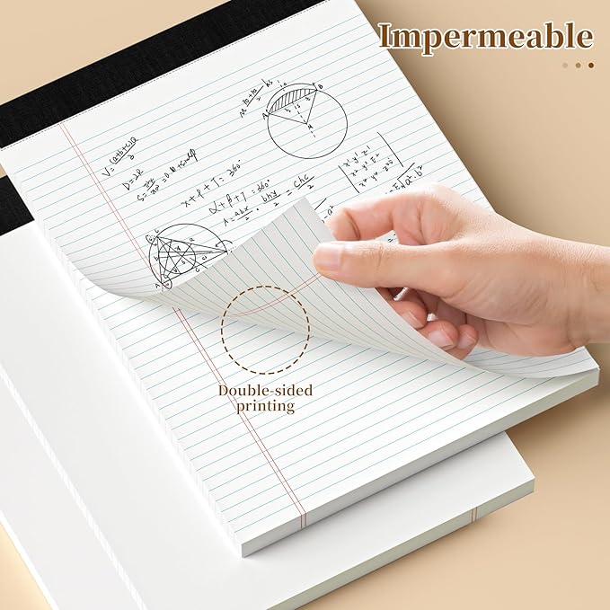 AILZFEI 300 Sheets Legal Pads 8.5 x 11 College Ruled 6-Pack White Paper Note Pad Narrow Ruled 50 Sheets per Notepad Perforated Writing Pad Sturdy Back 8x11 Legal Pads Pads of Paper