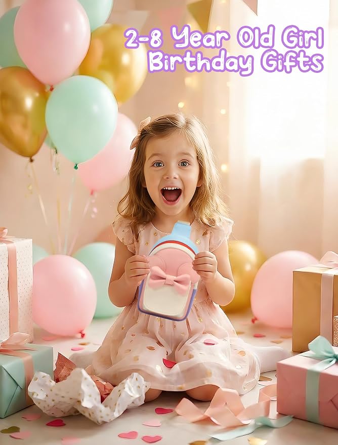 Birthday Back to School Gifts for Girls 3-8, Kids Fanny Pack Toddler Purse | Cute Fashion Sling Crossbody Bag for 3 4 5 6 7 8 Year Old Girls with Adjustable Strap. Perfect for Travel Holiday Essentials