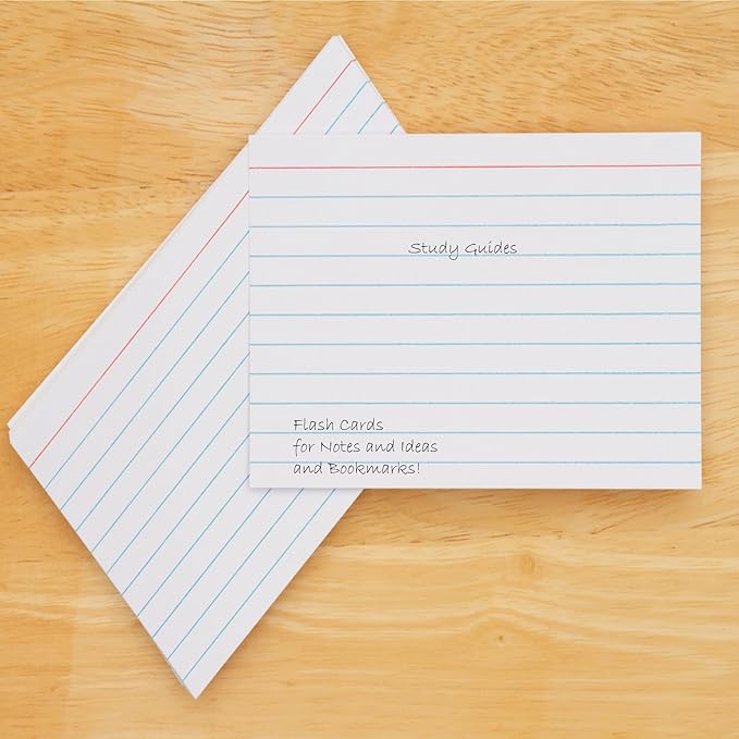 Trailmaker (100 Pack) Index Cards Bulk Pack, 10,000 Ruled 3 x 5 Note Cards, 100 Packs of 100 Flash Cards for Studying, Note Taking, Presentations, College, High School, Classroom & Office Supplie