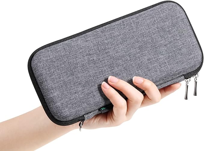 Upgraded Hard Pencil Case Box for Adults,Durable Pen Carrying Case with Zipper-Gray