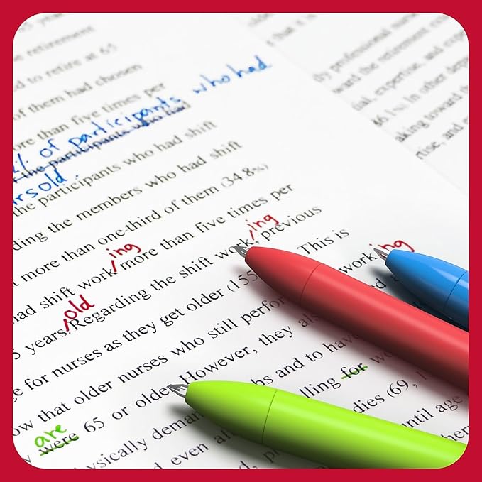 TRU RED Retractable Gel Pens, Fine Point 0.5mm, Assorted Ink Colors, 12 Pack – Quick‑Dry Pens for Color Coding & Notes