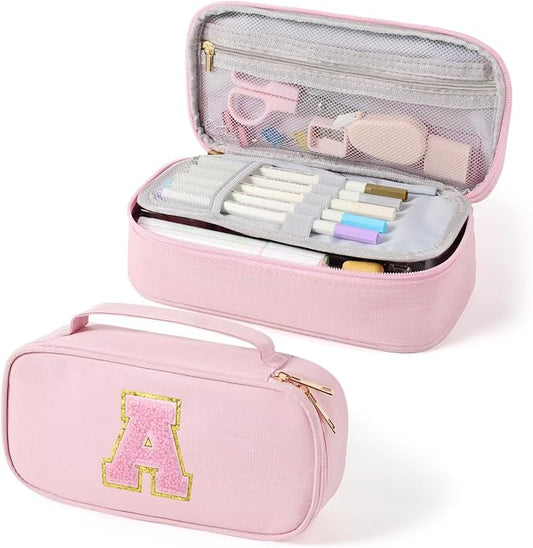 YOOLIFE Pencil Case for Girls Kids, Pink Pencil Pouch Box Cute Pen Case Bag, Birthday Gifts for 3 4 5 6 7 8 9 10 11 12 13 Year Old Girl Kid Personalized Gift for Daughter Sister, A (Pink)