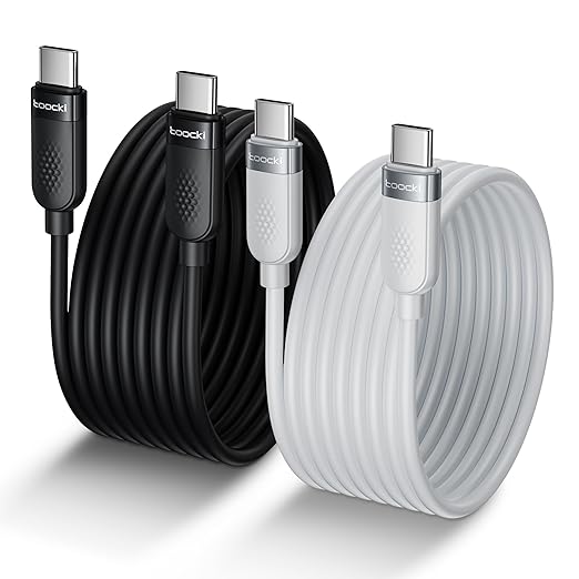 toocki USB C Cable [2Pack,6.6ft] 60W Fast Charging Type C Silicone Cord Compatible with iPhone 17 16 15 Pro Plus Pro Max Air, iPad Pro, Samsung Galaxy S24 S23, Switch, MacBook Air, Pixel