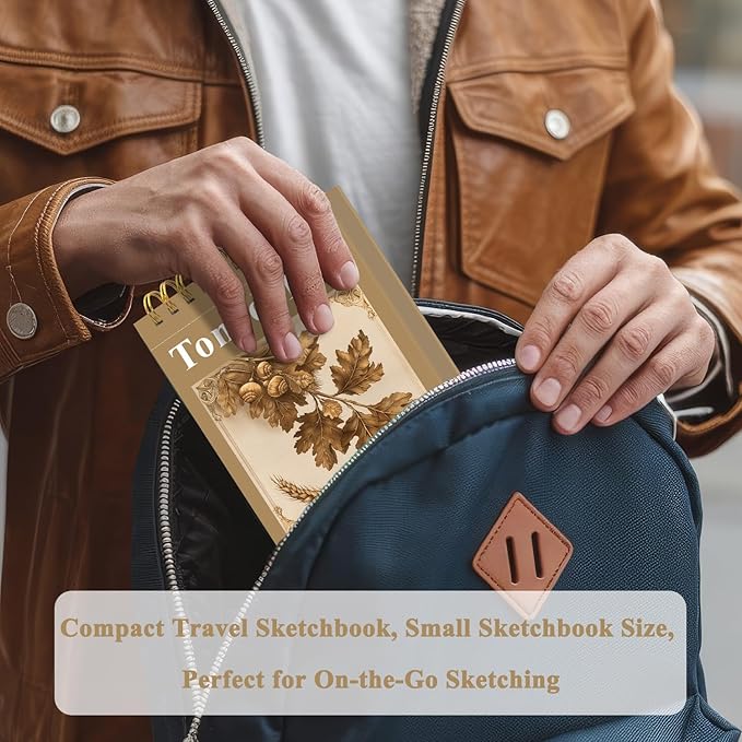 Fuxi Toned Tan Sketchbook, 2-Pack - 5.5" x 8.5" | 85lb/130gsm Toned Paper, 50 Sheets Per Pad.