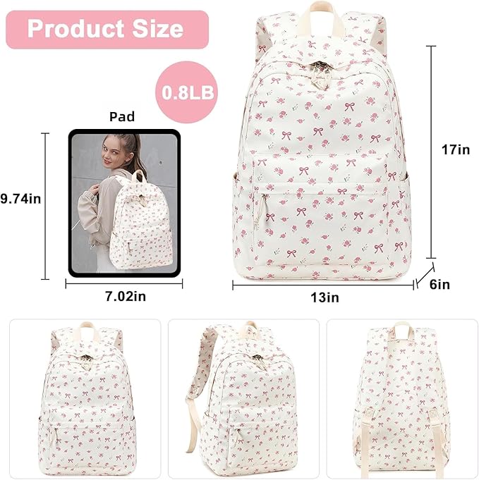 School Backpack for Teen Girls Women Laptop Backpack College Bookbags Middle School Travel Work Commuter Back Pack