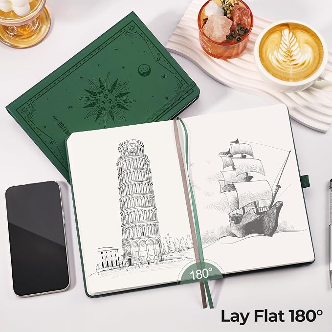 EMSHOI Blank Journal Notebook, 320 Pages, A5 Size (5.7'' x 8.3'')