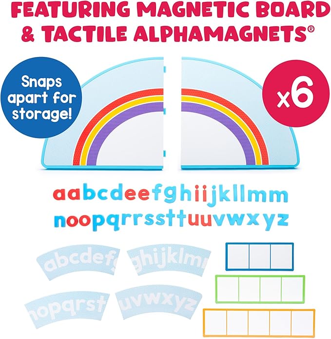 Educational Insights ABC Arc Mat AlphaMagnets Small Group Set - Classroom Magnetic Letter Board, Toddler Alphabet Magnets, Magnetic Letters and Numbers, ABC Learning Toys for Kids Ages 3-5